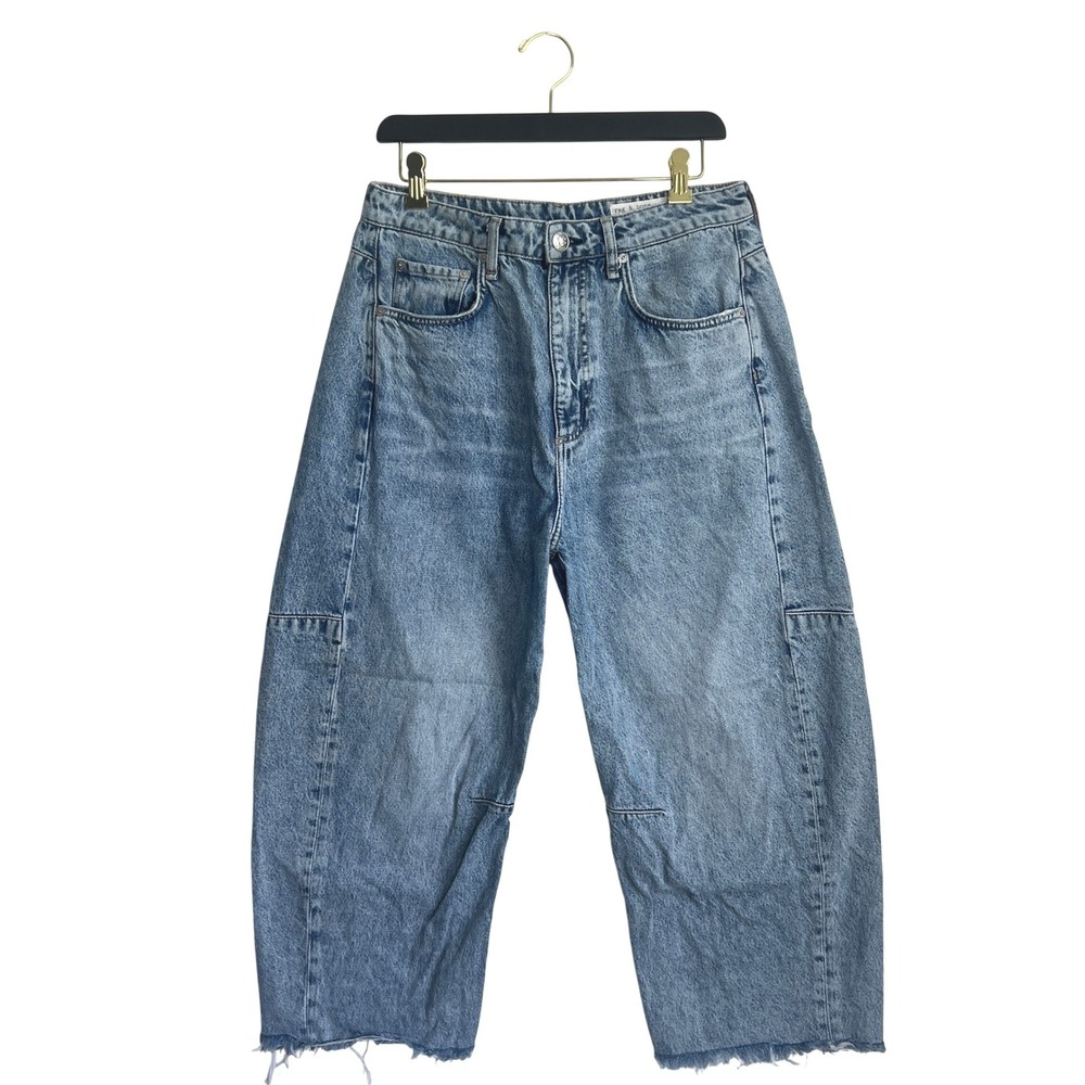 Rag & Bone Charlie High Rise Barrel Jeans Light Wash Harmony WDD24P2994AZHA 28